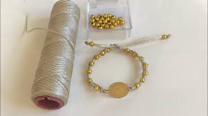 Ceyrek Li Bileklik Yapimi Ip Boncuk Ile Ceyrek Altindan Bileklik Quarter Bracelet Making Youtube