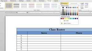 How To Put Color In A Table In Microsoft Word Microsoft Word Doc Tips Youtube