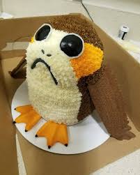 Porg Cake With Cream Cheese Frosting Kids Birthday Cakes Are Always The Coolest Ones Porg Starwars Thelastje Birthday Cake Kids Cake Star Wars Cake