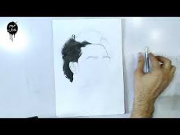 تعلم اسهل طريقة لرسم الشعر الكيرلي بالفحم للمبتدئين youtube drawings