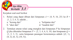 Jawaban Buku Matematika Kelas 8 Ayo Kita Berlatih 3 1 Hal 86 88 Relasi Yang Dapat Dibuat Dari Pentium Sintesi