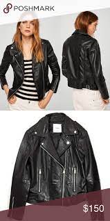 Nwt Mango Leather Biker Jacket Leather Biker Jacket Biker Jacket Jacket Brands