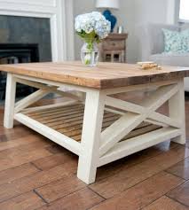 Angled Rustic X Coffee Table Love The Wood Top And Cream Colored Base Coffee Table Farmhouse Coffee Table Home Furniture