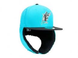 Florida Marlins Dogear Down Ear Flap Mlb Fitted Hat Cap Size 7 1 8 Teal Miami Fl Fitted Hats Hats Riding Helmets