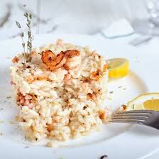 Risotto Au Poisson Et Gambas A La Coriandre Recette Risotto Recette Risotto Recettes De Cuisine
