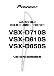 How to replace the developing assembly on canon ira c5030/c5035/c5235/c5240. Pioneer Vsx D710s User Manual Anglais