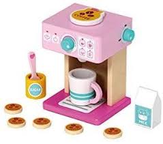 Amazon Com Toyster S My Coffee Set Wooden Pink Coffee Maker Playset Pretend Play Toddler Kitchen Toys 6 In 2020 Toy Kitchen Pretend Play Toddler Little Girl Toys
