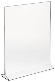 Workshop Series 8 5 X 11 Acrylic Sign Holder Top Insert T Style Clear Acrylic Sign Sign Holder Acrylic Frames