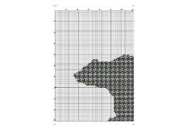 Bear Cross Stitch Pattern Black White Graphic By Tango Stitch Creative Fabrica