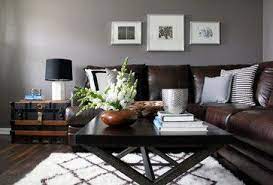 Steamer Trunk Brown Living Room Decor Modern Rustic Living Room Leather Couches Living Room