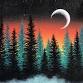 Paint Nite: Misty Forest Moonlight event in Pierrefonds, Quebec