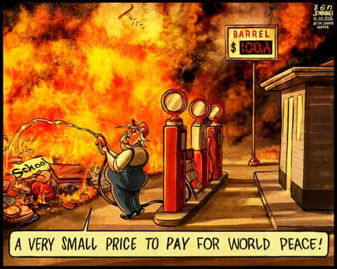 Ben Jennings on Donald Trump, Iran and surging oil prices – cartoon | Ben  Jennings | The Guardian