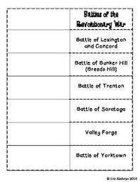 Battles Of The Revolutionary War Foldable Lexington Bun Revolutionary War Battle Of Trenton Foldables