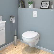 Le wc suspendu est une cuvette conçue pour être fixée sur la paroi arrière, avantages : Pack Wc Suspendu Bati Mural Rapid Sl Grohe Cuvette Scala Sans Bride Plaque Blanche Oskab