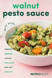 Walnut Pesto Recipe Nutribullet Recipe Summer Pasta Recipes Healthy Blender Recipes Walnut Pesto
