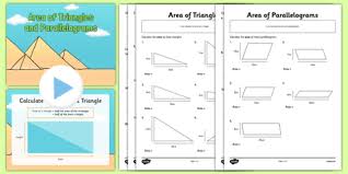 For example, if the base of your triangle is 5 cm and the height is 3 cm, you would calculate Area Of Parallelograms And Triangles Powerpoint And Worksheet Activity