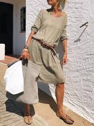Cheap Clothes Dress Sale Super Cheap Online Clothes Shopping Round Neck Casual Dress Long Sleeve Casual Dress Fashion