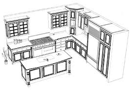 3d kitchen design drawing