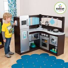 Kidkraft Grand Gourmet Corner Kitchen With 105pc Food Set Costco 139 Play Kitchen Kitchen Playsets Kidkraft
