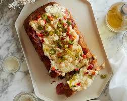 Baked Antipasto Cheese Bread Recipe Food Network Recipes Holiday Appetizers Holiday Appetizers Recipes