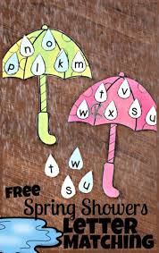 The letter of the week theme is a classic way to get preschoolers excited about the alphabet, learning their letters, and even practicing their fine. Free Spring Showers Printable Alphabet Matching Game For Kindergarten