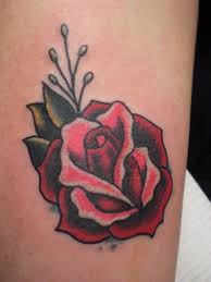 Although it symbolizes the death, it can also mean something new and inspire courage and enthusiasm. Nice Small Rose Tattoo