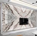 Patterned Marble TV Background Marble Wallpaper Peel and ...