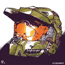 Here's a collection of the. Artstation Master Chief Helmet Sketch Rudy Slama