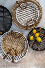 Made of rattan material, durable and. Dassie Artisan Zulu Bamboo Tray White Bamboo Diy Bamboo Basket Bamboo Crafts