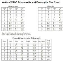 64 Abundant Watters Wedding Dress Size Chart