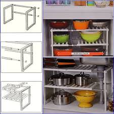 Rak piring gantung huben lemari kitchen set ss stainless steel 60cm: Ad119 Rak Panci 2 Susun Kitchen Set Dapur Adjustable Under Sink Rack Shopee Indonesia