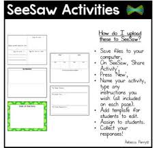 Seesaw Activities Freebie Set 1 Math Language Templates Online Learning Google Classroom Elementary Teaching Technology