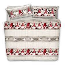 Trovi anche copriletto all uncinetto. Copripiumino Cotone Gnomi Natale Rosso Con Patella Italy Sweet Home