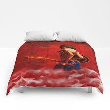 Guardian Of The Amazon Society6 Comforters Comforters Painting Abstract Dianaofthemyscira Dianaprince Super Ma Comforters Wonder Woman Polyester Fabric