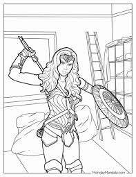 wonder woman coloring page
