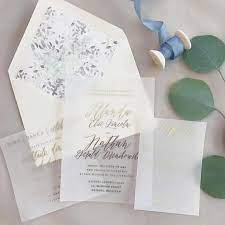 Translucent Vellum Wedding Invitations With Gold Foil Wedding Invitations Diy Invitations Foil Invitations