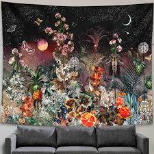 Black And White Wall Tapestry Amazon Amazon Com Zussun Mountain Moon Tapestry Wall Hanging Mandala Hippie Bohemian Wall Hanging Black A 5 In 2020 Hanging Flower Wall Moon Tapestry Tapestry Wall Hanging