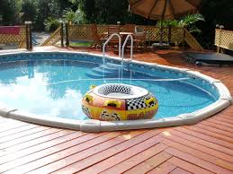 Modern Look Wooden Fence Light Brown Floor Above Ground Pools With Decks Jpg 2 796 2 097 Pixels Wood Pool Deck Above Ground Pool Decks Swimming Pool Decks
