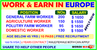 Work Earn In Europe Latrest Job Apply Now How To Apply Job Opening Jobs Australia