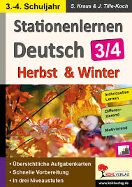 Basteln mit papier & origami: Stationenlernen Deutsch Herbst Winter Klasse 3 4