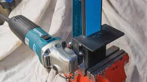 These are custom made aluminum parts that will convert a milwaukee m12 cut off tool and a harbor freight or similar belt sander into a m12 cordless 3/8 x 13 belt sander or band file. Angle Grinder Attachment Homemade Metal Grinder Belt Sander Youtube