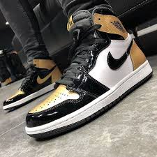 Air Jordan 1 High Og Gold Toe Grailify Sneaker Releases Sneakers Men Fashion Black Nike Shoes Nike Shoes Women