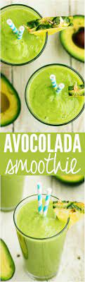 This Avocolada Smoothie Has Avocado Spinach Kale Pineapple Coconut And Lime And Is The Smo Smoothie Recipes Healthy Green Smoothie Recipes Smoothie Recipes