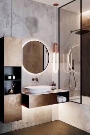 If You Want To Have An Industrial Bathroom The Key Factor Is To Take The Edge Of The Harsh Indus Latest Bathroom Designs Modern Bathroom Bathroom Design Trends