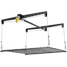 Garage Lift Storage Ceiling Pulley System Steel Construction Sporting Goods Cycling Bicycle Accessories Ebay Garage Shelving Camper Ideeen