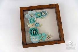 I love the varied shades. Diy Paper Flower Monogram In A Shadow Box Practically Functional