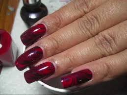 Red Purple Water Marble Diy Nail Art Tutorial Youtube Water marble nails are fancy and charming, we all know that.