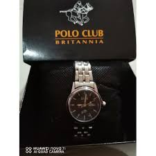Beverly hills polo club iconic style black chronograph wrist watch with bracelet. Women Watch Brittania Polo Club With One Year Warranty Shopee Malaysia