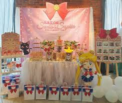 It S Sailor Moon Mommy S Childhood Favourite Character Happy Birthday Sonia And Sophia Desserts De Sailor Moon Birthday Sailor Moon Party Moon Party Ideas