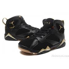 Black And Gold Jordans Womens Women S Air Jordan 7 Retro Black Golden Air Jordans Jordan Shoes For Women Jordan 7 Shoes